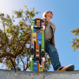 Skateboard Chats abstraits