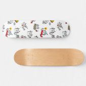 Skateboard Chats amusants, lait et magie. (Horz)