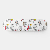 Skateboard Chats amusants, lait et magie. (Horz)