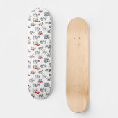 Skateboard Chats amusants, lait et magie. (Recto)