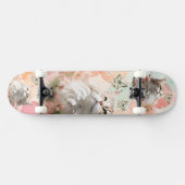 Skateboard Chats avec papillons rose et pastels (Horz)