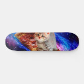 Skateboard Chats dans la pizza spatiale (Horz)