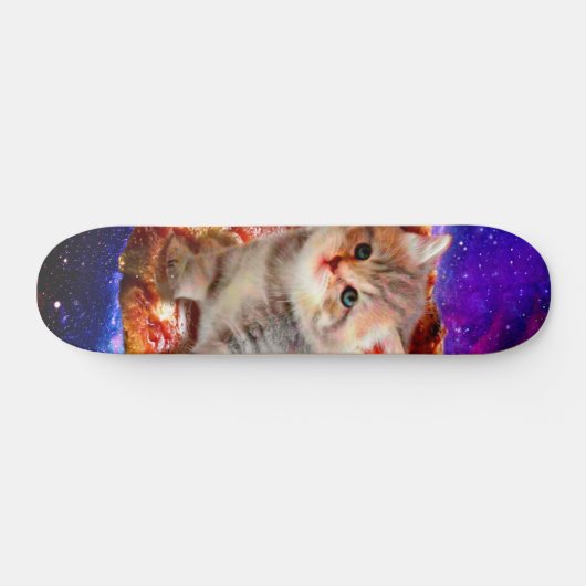 Skateboard Chats dans la pizza spatiale (Horz)