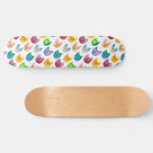 Skateboard Chats et amis à l'aquarelle (Horz)