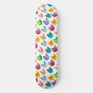 Skateboard Chats et amis à l'aquarelle