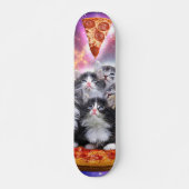 Skateboard Chats Illuminatis et pizza (Devant)