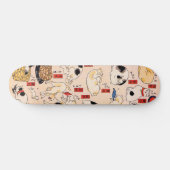 Skateboard Chats japonais par Utagawa Kuniyoshi (Horz)