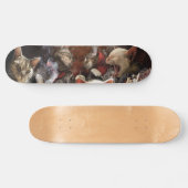 Skateboard Chats jouant au poker (Horz)