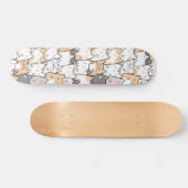 Skateboard Chats Motif Cute Kawaii sans joint (Horz)