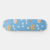 Skateboard Chats motifs chats mignons et poissons (Horz)