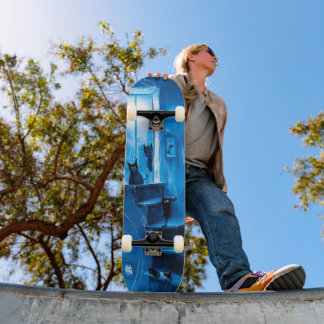 Skateboard Chats noirs gothiques fantaisistes d'Halloween eff