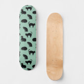 Skateboard Chats noirs Motif sans couture (Recto)