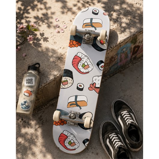 Skateboard Chaussures à enfiler Kawaii Sushi Rolls Pattern