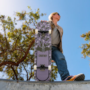 Skateboard Chauve-souris personnalisée, Chauve-souris gris ch