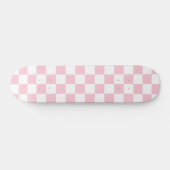 Skateboard Check Baby Pink And White Checkerboard (Horz)