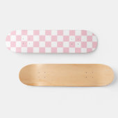 Skateboard Check Baby Pink And White Checkerboard (Horz)