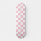 Skateboard Check Baby Pink And White Checkerboard (Devant)