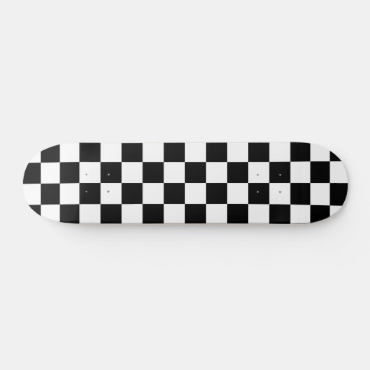Skateboard Check Black White Checkered Pattern (Horz)