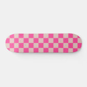 Skateboard Check Coral Pink Checkered Pattern Checkerboard (Horz)