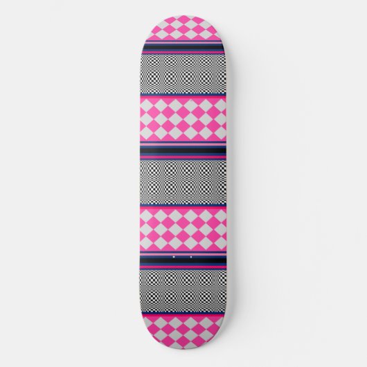 Skateboard Check Stripes Harlequin Conception de Motif mixte (Recto)
