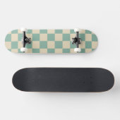 Skateboard Checkered Aqua Retro (Horz)