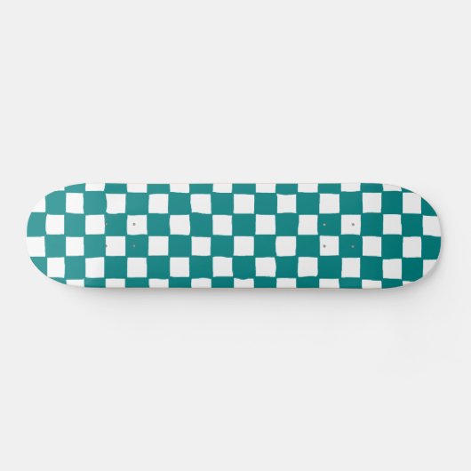 Skateboard checkered pattern (teal) (Horz)
