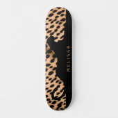 Skateboard Cheetah Imprimer Motif Tan Brown & Black Big Cat (Recto)
