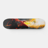 Skateboard Chef du loup-feu agressif (Horz)