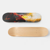 Skateboard Chef du loup-feu agressif (Horz)