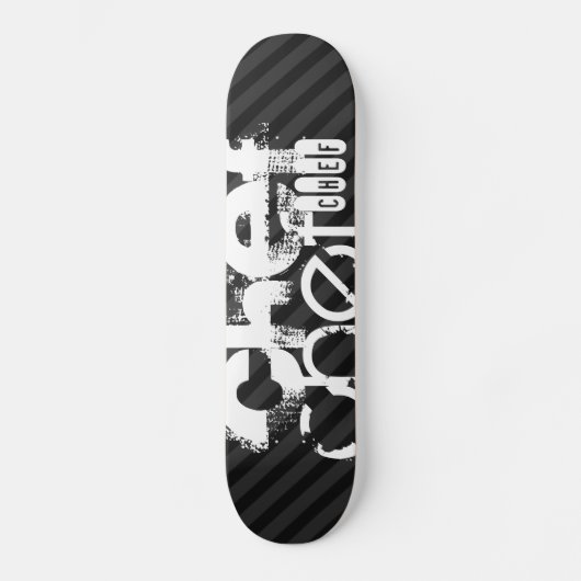 Skateboard Chef ; Gris noir et gris foncé (Recto)
