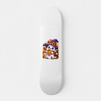 Skateboard Chemise d'automne de fantôme de chien de citrouill