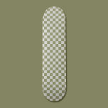 Skateboard Chèque de tableau Vert À damiers Carrés Vérifier<br><div class="desc">Checkerboard Sage Green À damiers Carrés. Conception minimaliste du motif de contrôle.</div>