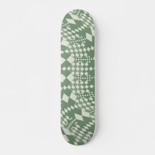 Skateboard Chèques déformées en vert
