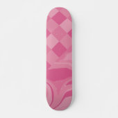 Skateboard Chèques et persiennes - Rose (Devant)