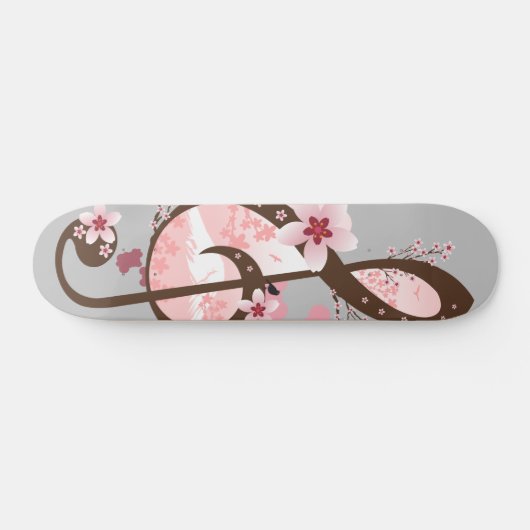 Skateboard Cherry Blossom Music (Horz)