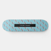 Skateboard Cherry Blossom, Pink Sakura, Votre Nom (Horz)