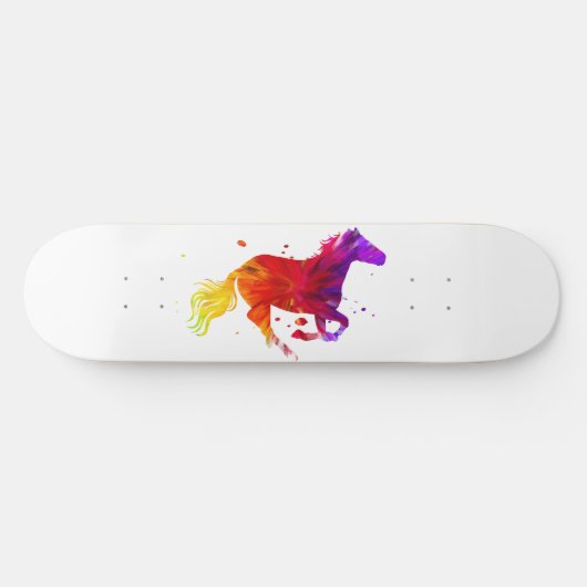 Skateboard Cheval coloré (Horz)