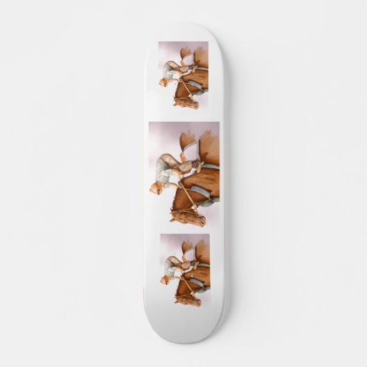 Skateboard Cheval de course et Jockey (Devant)