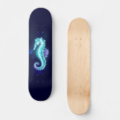 Skateboard Cheval de mer de glace cristal sur Arrière - plan (Recto)