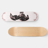 Skateboard Cheval sauvage noir dressé - Dessin - Ajouter un t (Horz)