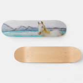 Skateboard Cheval sur une plage (Horz)