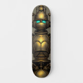 Skateboard Chevalier robot Steampunk (Recto)