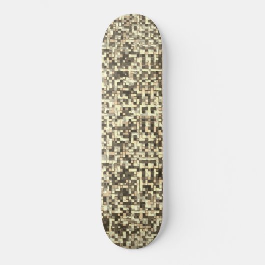 Skateboard Chevauchement de petits carrés dans les tons beige (Recto)