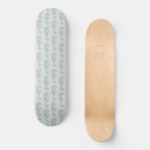 Skateboard Chevaux de mer tropicaux, Motif hippocampe - gris  (Recto)