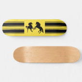 Skateboard Chevaux noirs + (Horz)