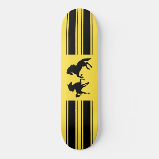 Skateboard Chevaux noirs + (Recto)