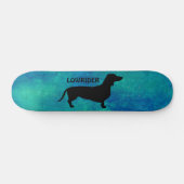 Skateboard Cheveux courts Dachshund - Silhouette 1 (Horz)
