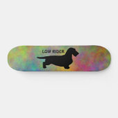 Skateboard Cheveux ronds Dachshund - Silhouette 1 (Horz)