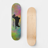 Skateboard Cheveux ronds Dachshund - Silhouette 1 (Recto)
