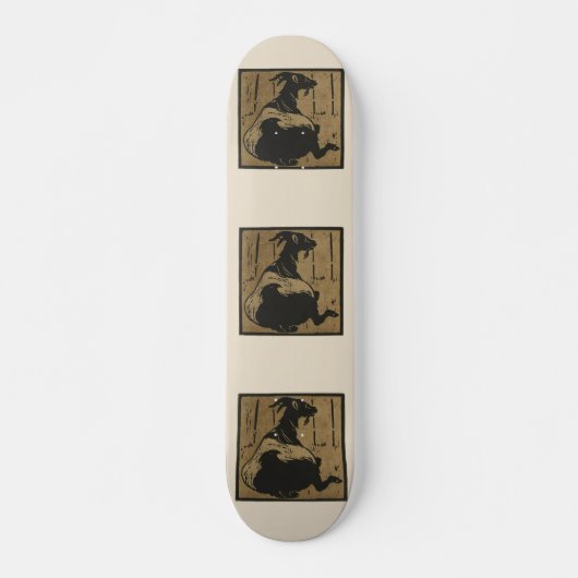 Skateboard Chèvre - Animaux Carrés Illustration (Devant)